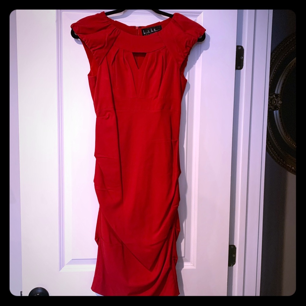 Silk Ruched Nicole Miller Cocktail Dress